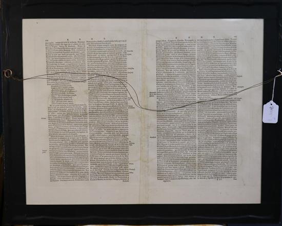 Jan Jansson Map of Cantium Vernacule Kent 15.5 x 21in.